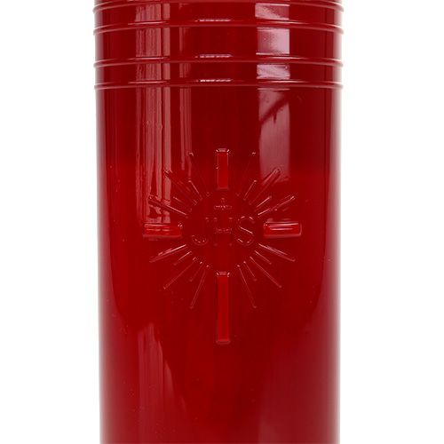 Lampes funéraires rouge Ø7.5cm H24.5cm 1pc