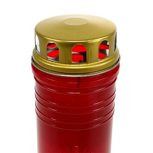 Article Lampes funéraires rouge Ø7,5cm H24,5cm 1 pièce