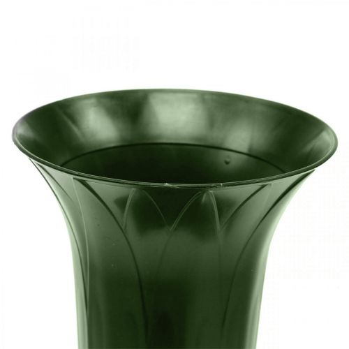 Article Vase funéraire 42cm vase vert foncé décoration funéraire deuil fleuriste 5pcs