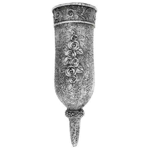 Floristik24 Ornements funéraires fleurs funéraires, vase funéraire avec piquet L19cm