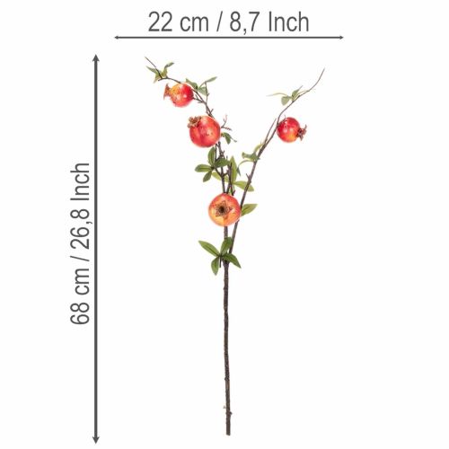 Branche de grenadier artificielle, idéale comme décoration de table, 68 cm. | Floristik24.be