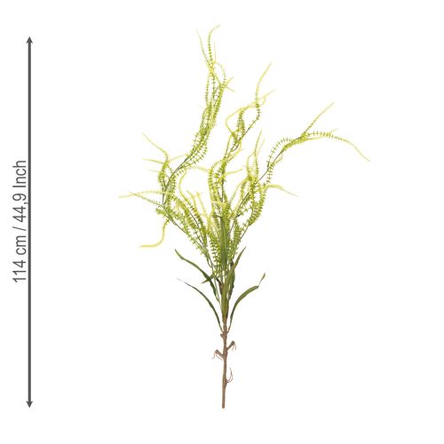 Article Plante artificielle de millet à soies vertes, idéale pour une décoration suspendue élégante et un élément de décoration raffiné, 114 cm.