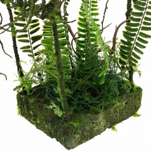 Floristik24 Maison de gazon déco en mousse avec mousse artificielle et fougère