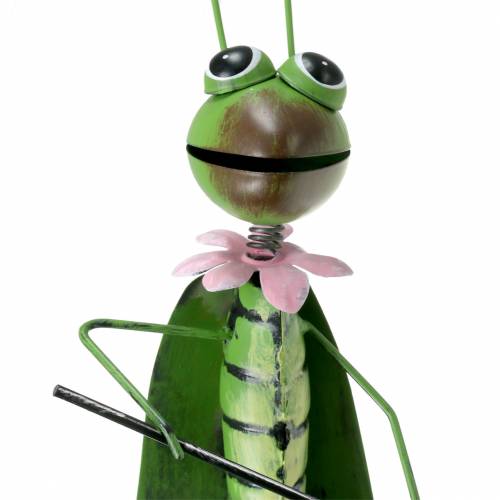 Floristik24 Bouchon de jardin Grasshopper vert métal H114cm 2pcs