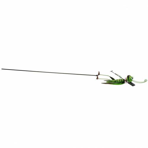 Floristik24 Bouchon de jardin Grasshopper vert métal H114cm 2pcs