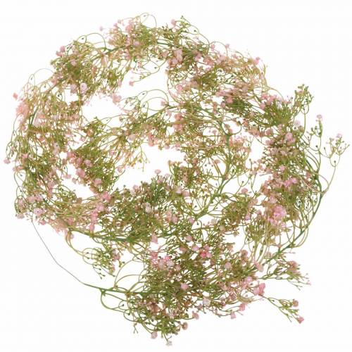 Floristik24 Guirlande de gypsophile Rose 180cm