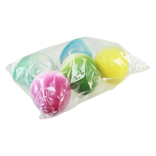 Article Gros oeufs de Pâques à suspendre oeufs en plastique couleurs pastel 15cm 5pcs