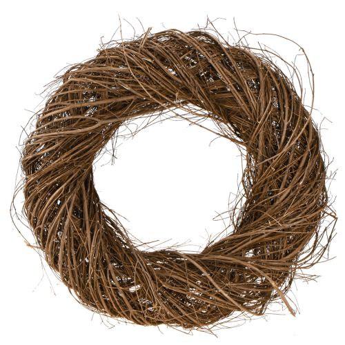 Grande couronne décorative en orme naturel, couronne en branches Ø50cm