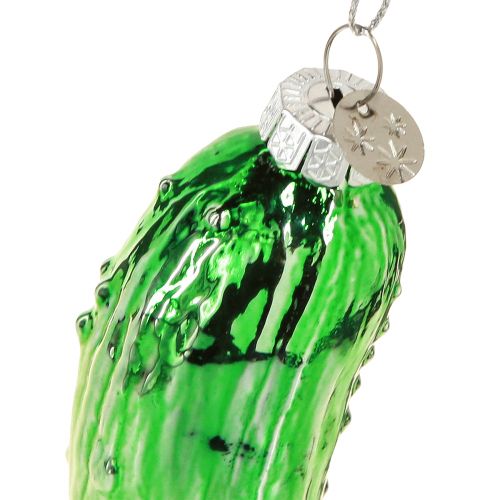 Article Concombre comme décoration de sapin de Noël Concombre de Noël en verre 8cm 3pcs