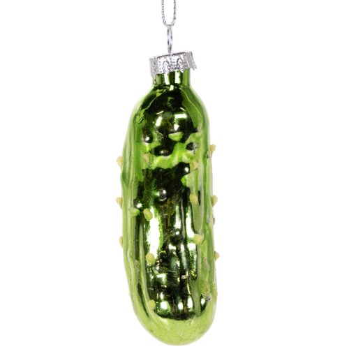 Cornichon de Noël en verre,
