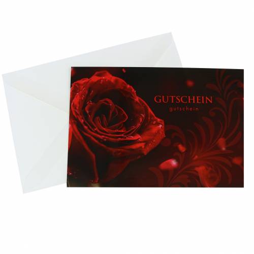 Floristik24 Coupon Rose avec enveloppe 5pcs
