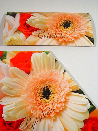 Floristik24 Bons d'achat motif gerbera &amp; roses (25 pièces)