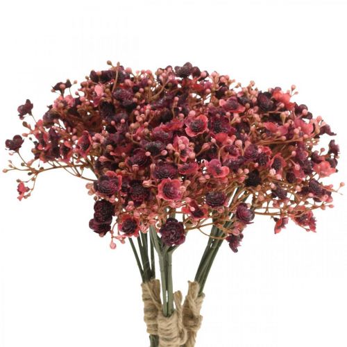 Gypsophile artificielle rouge fleurs artificielles automne 29.5cm 18pcs