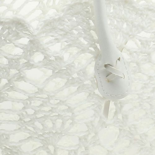 Floristik24 Sac crochet blanc 48cm x 30cm x 27cm