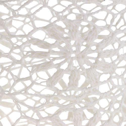 Article Cache-pot crocheté  blanc Ø 17 cm H. 15 cm
