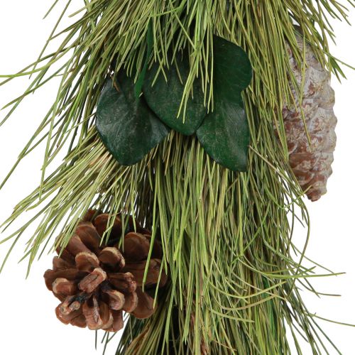 Article Décoration à suspendre Noël pommes de pin eucalyptus L60cm