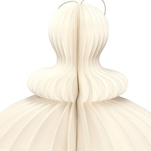Article Décoration à suspendre Boule de Noël en papier blanc argenté H80cm
