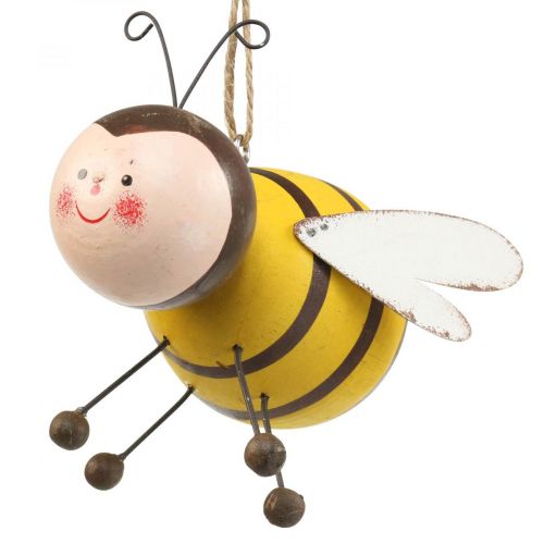 Floristik24 Décoration à suspendre décoration abeilles cintre décoratif bois métal 9,5 cm 2 pcs
