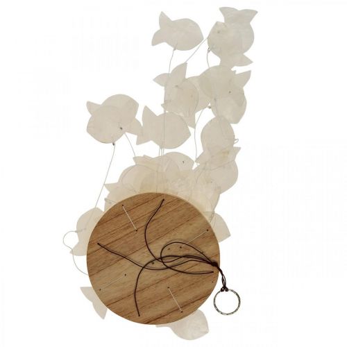 Article Décoration à suspendre coquillages Capiz carillon éolien jardin Ø12cm L49cm