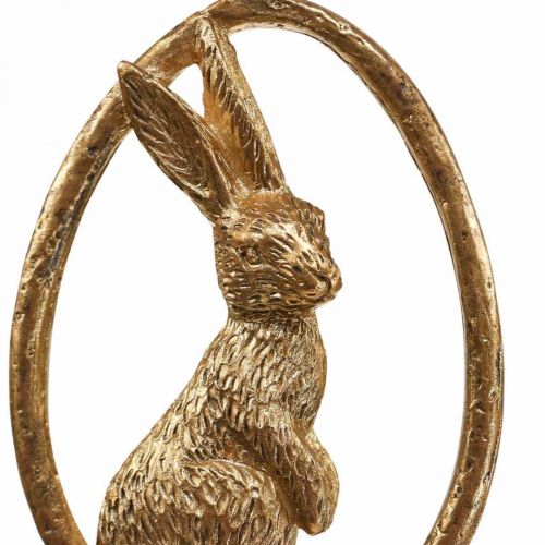 Décoration de Pâques à suspendre lapin de Pâques décoration oeuf or 9cm 6pcs