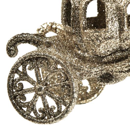 Floristik24 Décoration à suspendre Carrosse de Noël à paillettes 11x5x8,5cm