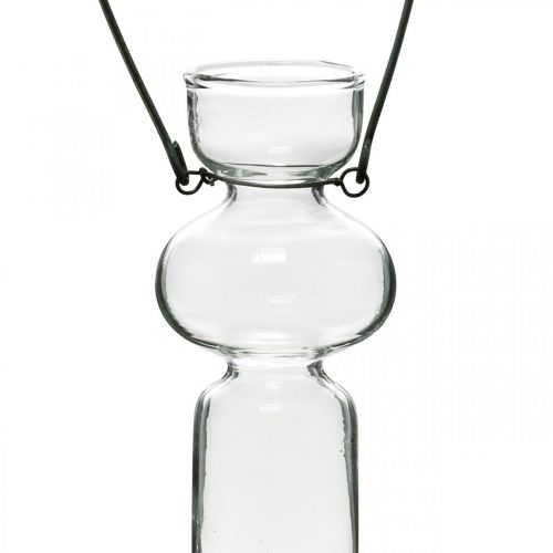 Floristik24 Mini vases en verre à suspendre déco verre avec cintre fil H14cm 4pcs