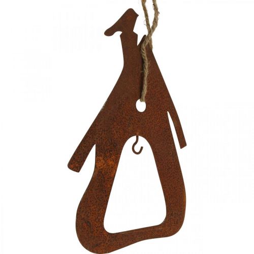 Floristik24 Suspension déco métal pomme poire patine décoration 23/24cm 2pcs