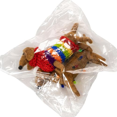 Ornement décoratif en forme de teckel pour sapin de Noël, 16 cm, lot de 2 | Floristik24.be