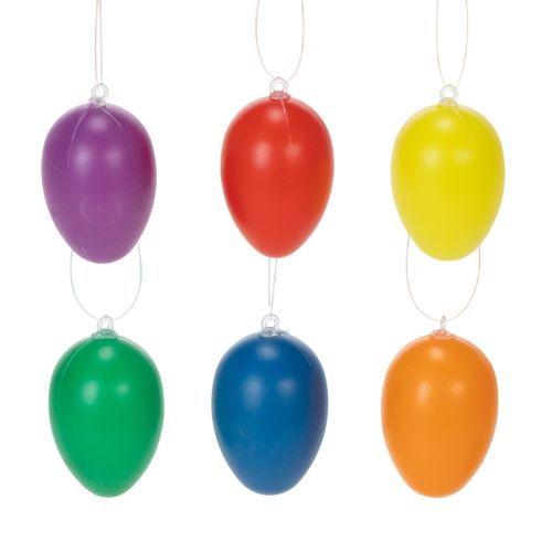 Décorations d'œufs de Pâques pour le printemps, pour la maison ou le jardin. Objets décoratifs colorés, 6 cm, lot de 24.