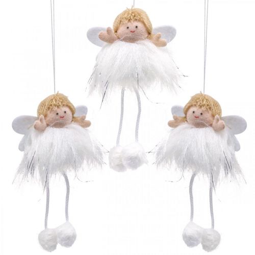 Floristik24 Pendentif ange, décoration de Noël à suspendre H12cm 4pcs