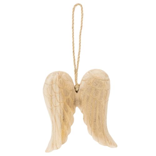 Pendentif aile d'ange en bois pour décoration suspendue 12 cm | Floristik24.be