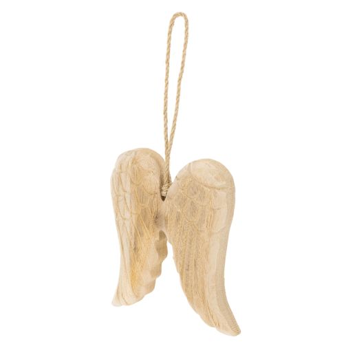 Pendentif aile d'ange en bois pour décoration suspendue 12 cm | Floristik24.be