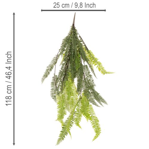 Fougère artificielle, branche décorative à coller et à suspendre, 118 cm | Floristik24.be