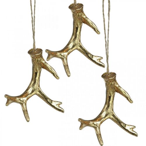 Floristik24 Pendentif de Noël décoration bois décorations d'arbre or 7,5 cm 6 pcs