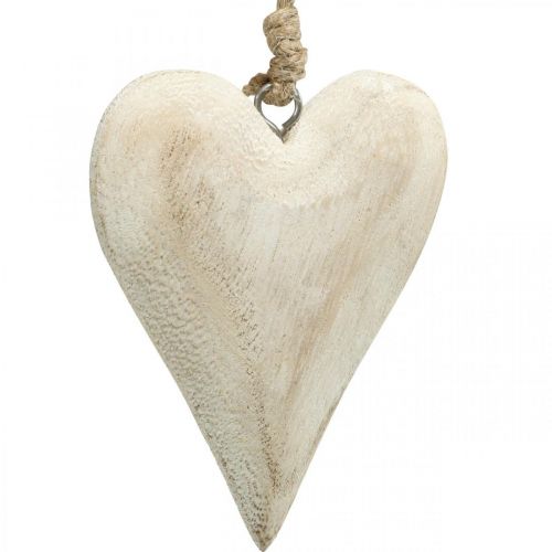Article Coeur en bois, coeur décoratif à suspendre, décoration coeur H13cm 4pcs
