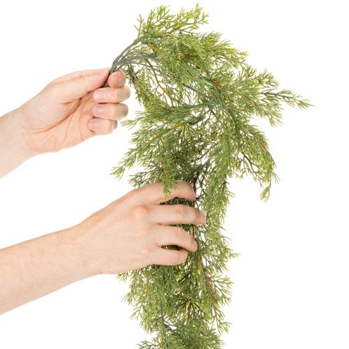 Guirlande décorative de branches de conifères pour table et fenêtre, 115 cm