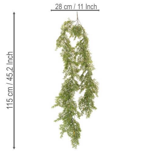 Guirlande décorative de branches de conifères pour table et fenêtre, 115 cm | Floristik24.be
