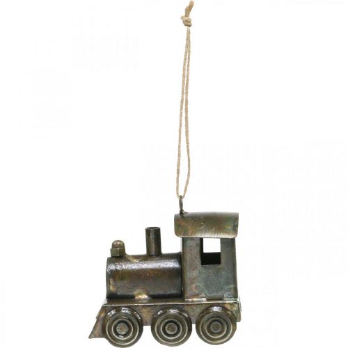 Article Décorations de sapin de Noël Locomotive Noël métal H7.5cm