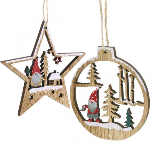 Floristik24 Pendentif de Noël décorations de sapin de Noël gnome 8/10cm 12pcs