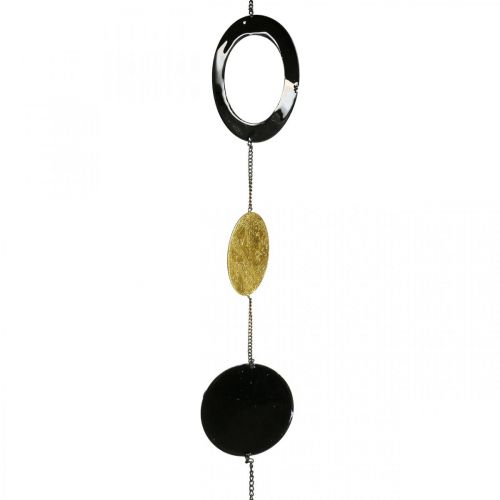 Décoration de Noël décoration à suspendre or noir L124cm 8 éléments