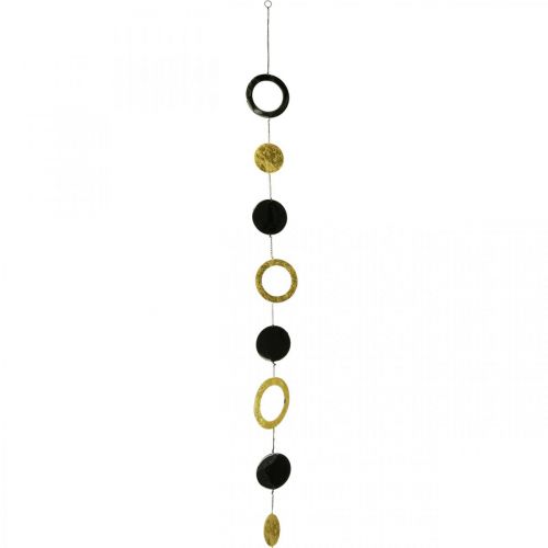 Décoration de Noël décoration à suspendre or noir L124cm 8 éléments