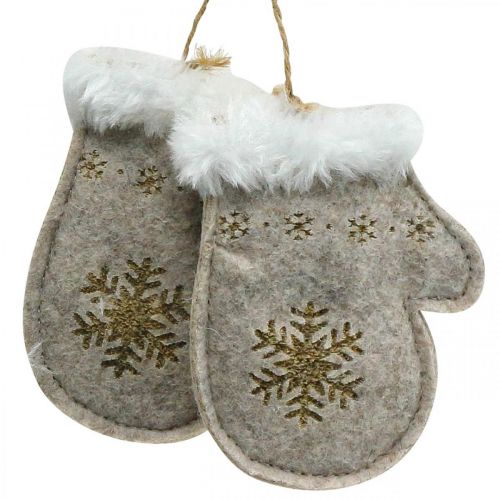 Floristik24 Remorque de Noël feutre motifs d'hiver 7×12cm 6pcs