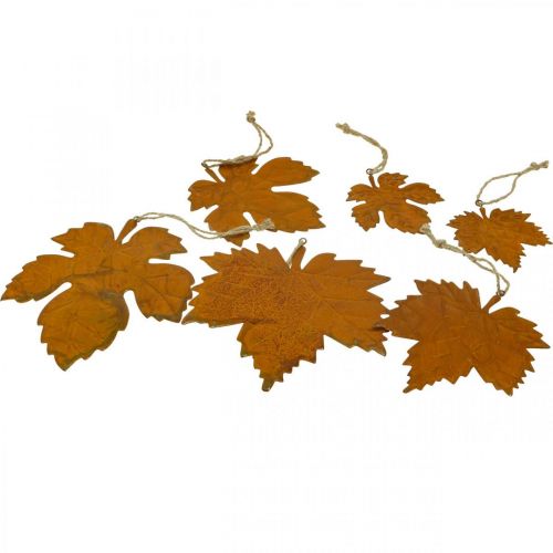 Floristik24 Feuilles décoratives d'automne en métal aspect rouille feuille d'érable 6 pcs