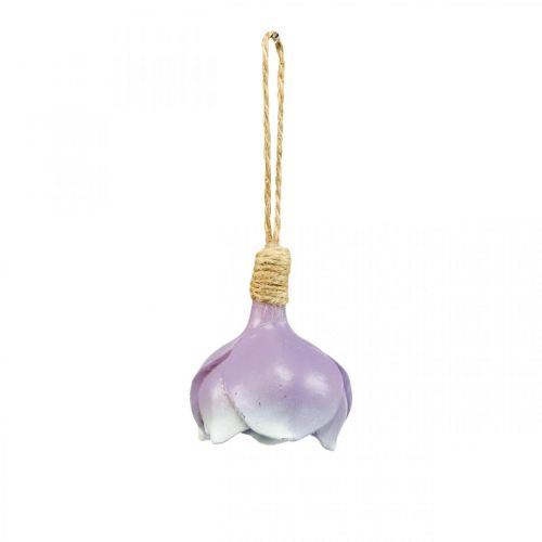 Article Suspension déco muguet violet blanc Ø4cm H6cm 6 pièces