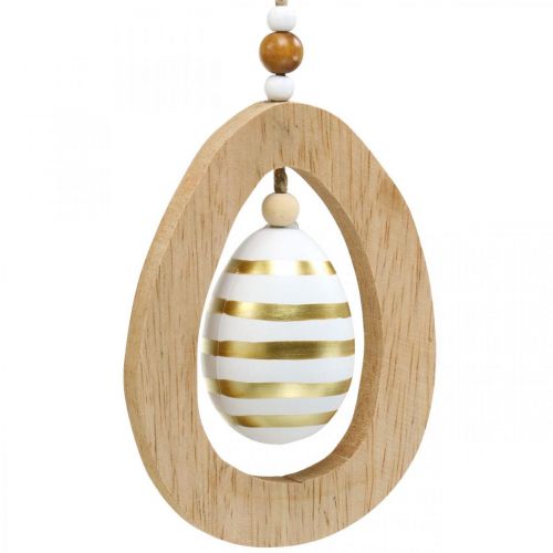 Article Oeuf de Pâques à suspendre avec motif oeufs Décoration de Pâques H12cm 3pcs