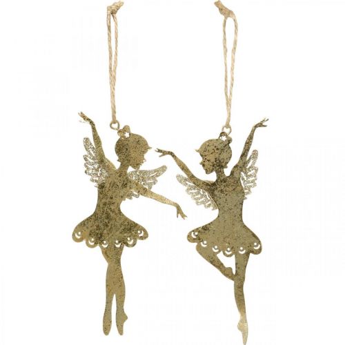 Article Décoration elfe Décoration de Noël à suspendre pendentif doré 4pcs
