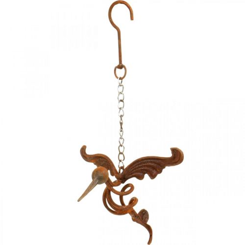 Floristik24 Déco de jardin colibri oiseau en métal patiné à suspendre 24×19cm