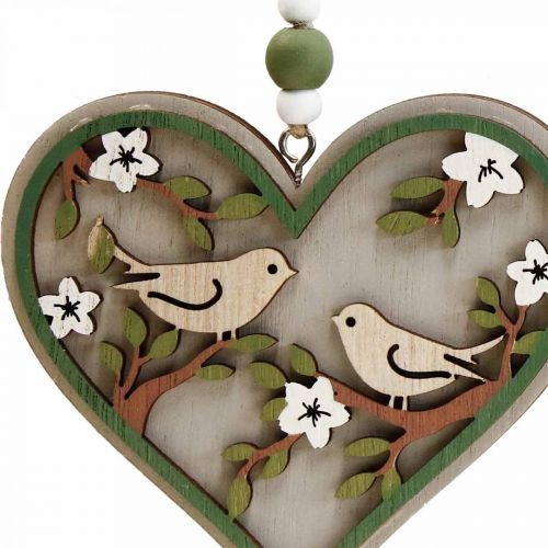 Floristik24 Décoration à suspendre en bois déco cintre oiseaux décoration de fenêtre 10cm 6pcs