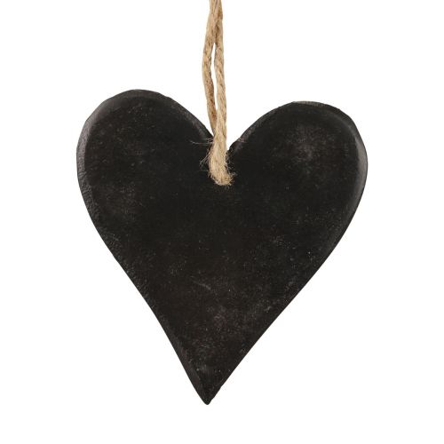 Floristik24 Décoration à suspendre coeur en ardoise coeurs décoratifs noir 10,5cm 4pcs