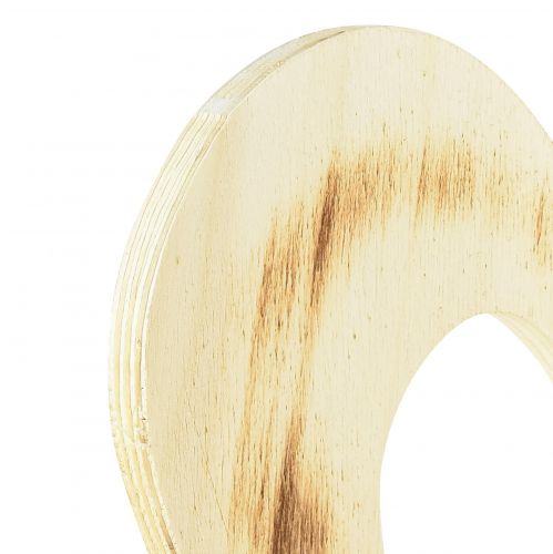 Article Coeur décoratif coeur décoratif en bois en coeur brûlé naturel 25x25cm